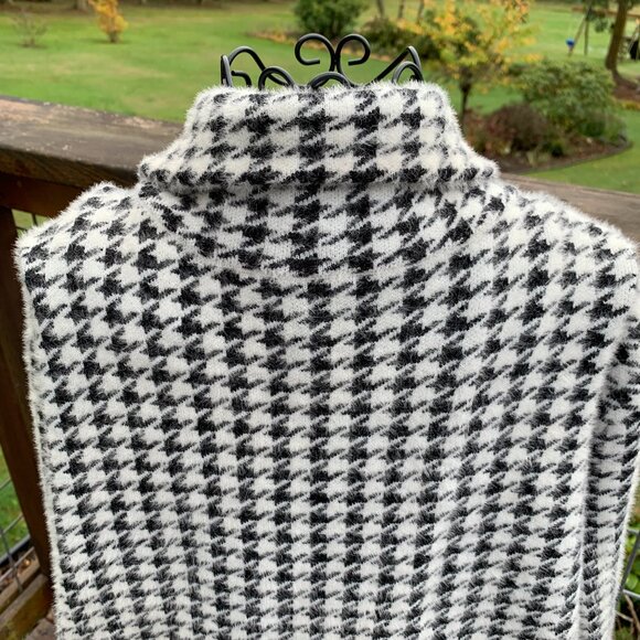 NWT Cyrus Women's size XL Black & White Herringbone Open Front Cardigan Coat - Picture 9 of 12
